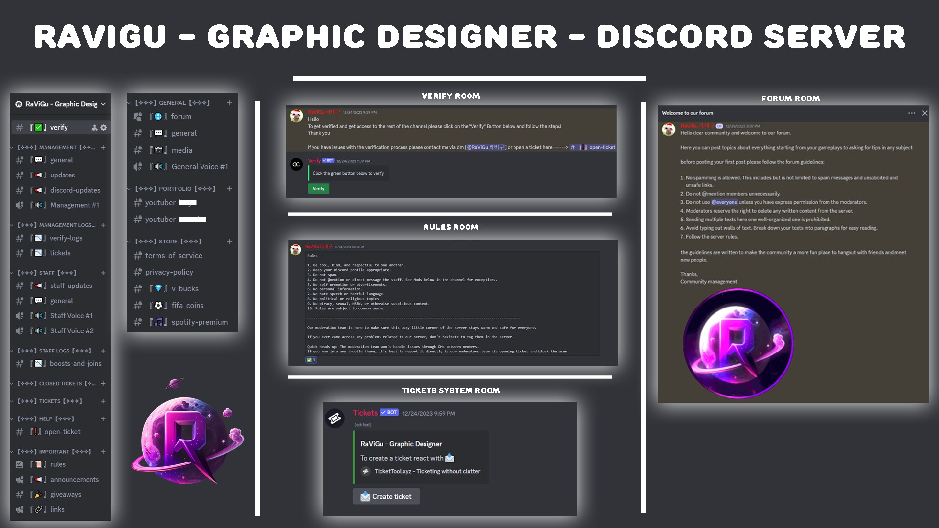 RaViGu - Graphic Designer - Discord Servers Portfolio